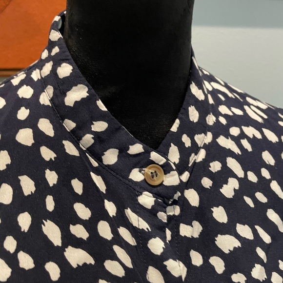 Women's | Midi Dress | Polka Dot | Small | Vintage Feel | Tie Waist | Black/Navy - Picture 4 of 16